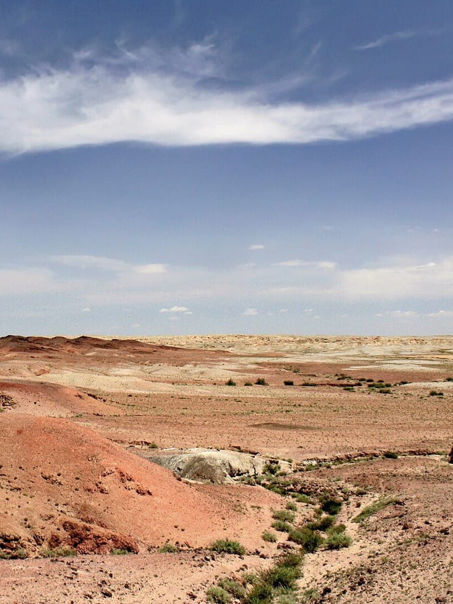 Open desert landscape in the Gobi, Mongolia