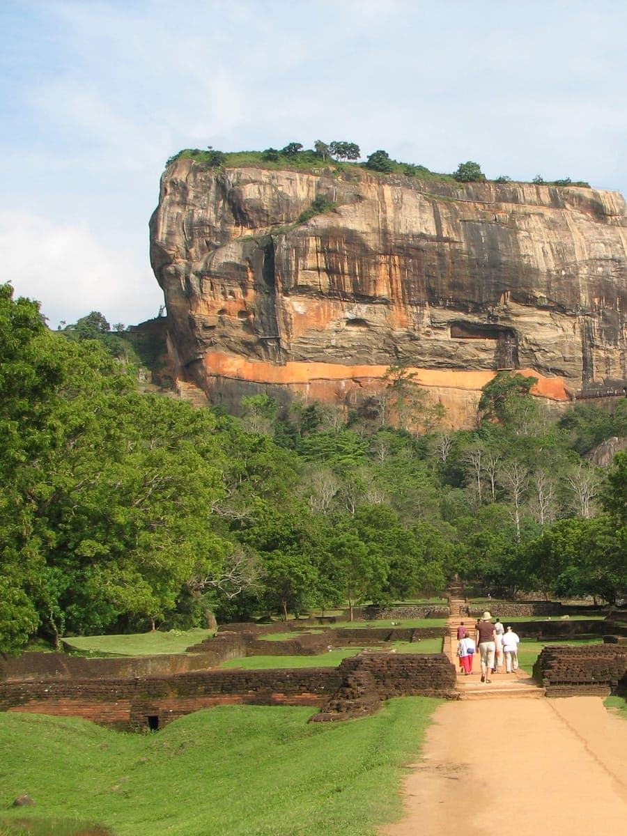 Sigiriya rock fortress rising above the Sri Lankan forest